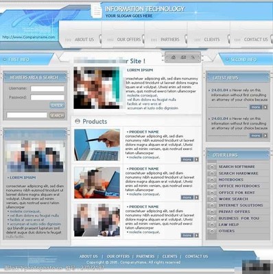 未來信息技術產品網頁模板 引領數字體驗新紀元